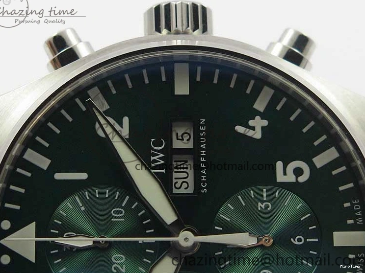 MIROTIME 0414 Pilot Chrono IW377726 ZF 1:1 Best Edition Green Dial on Brown Leather Strap A Trendsetting 7125
